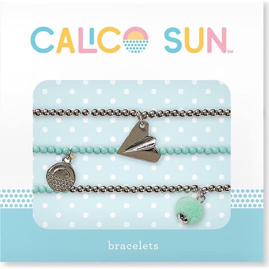 Calico Sun&#x2122; Silver Paper Airplane Emma Bracelet Set